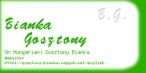 bianka gosztony business card